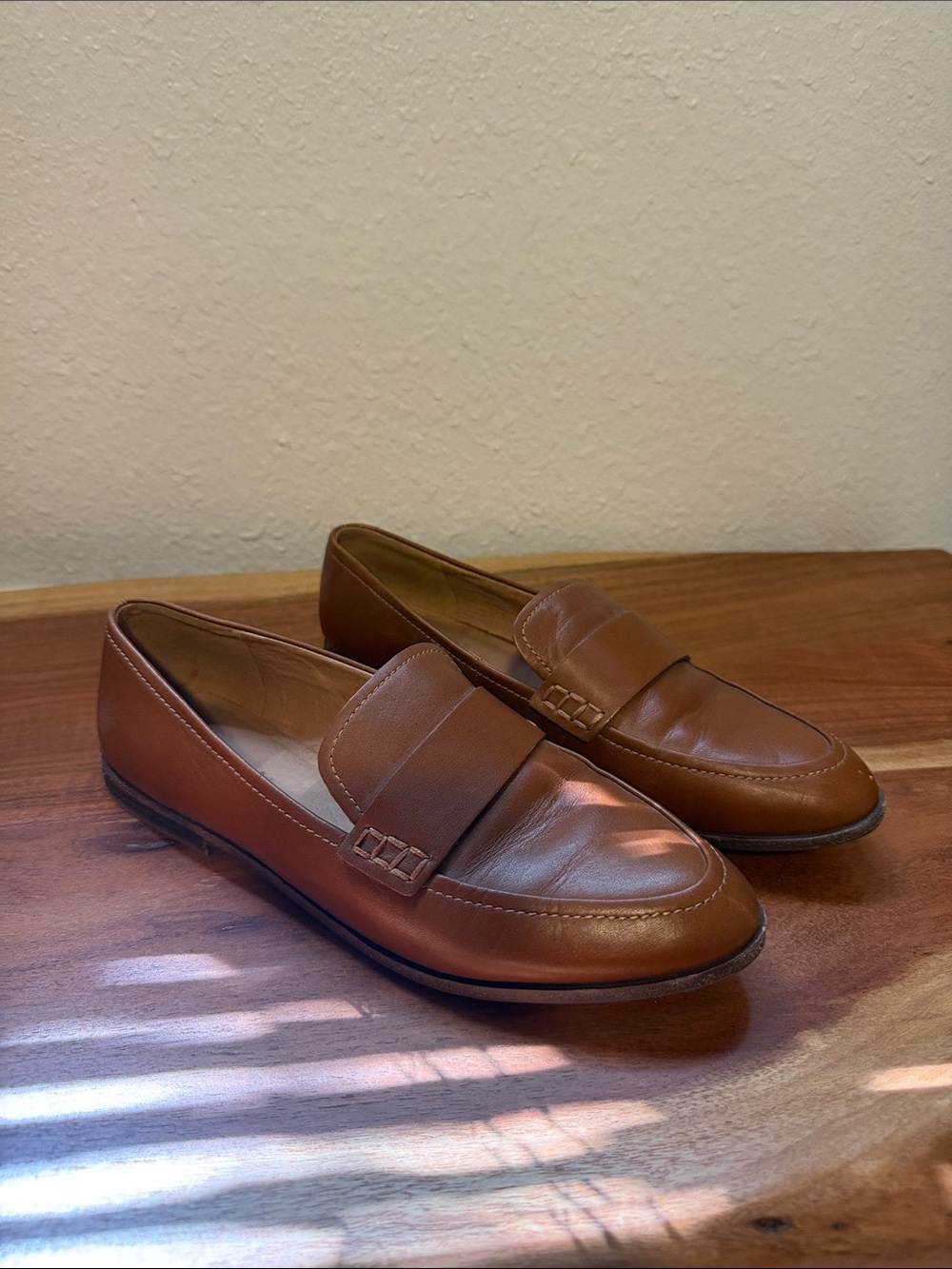 Madewell Women's Brown Leather Penny Loafers